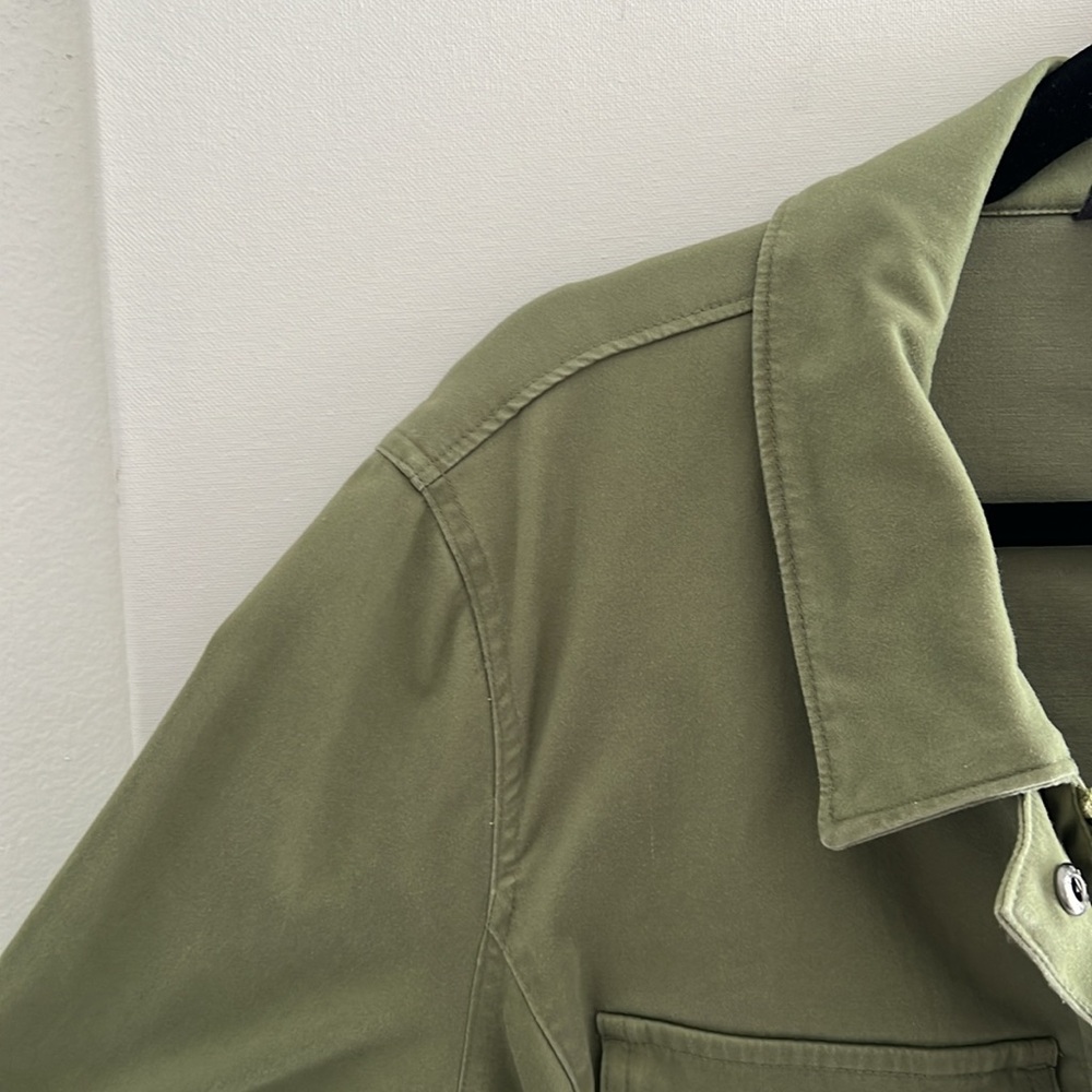 2. Lane Bryant Woman’s Jacket with Peplum waist, zip and snap closure, and belt - Picture 11 of 16